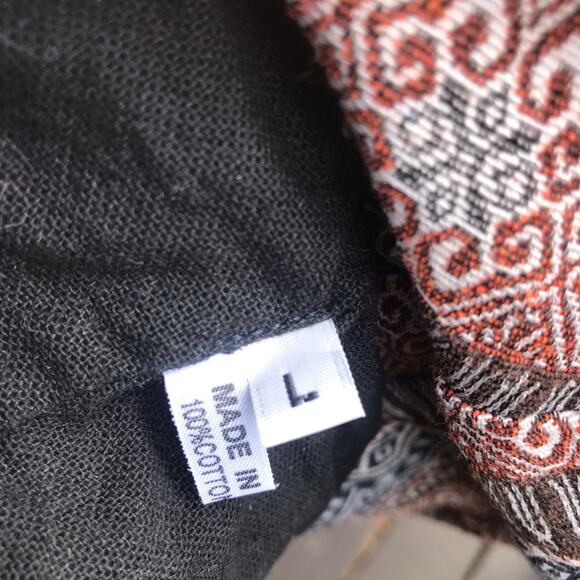 Thailand Cotton Red Blue Patterned Bucket Hat Women's Size Large - Picture 6 of 6